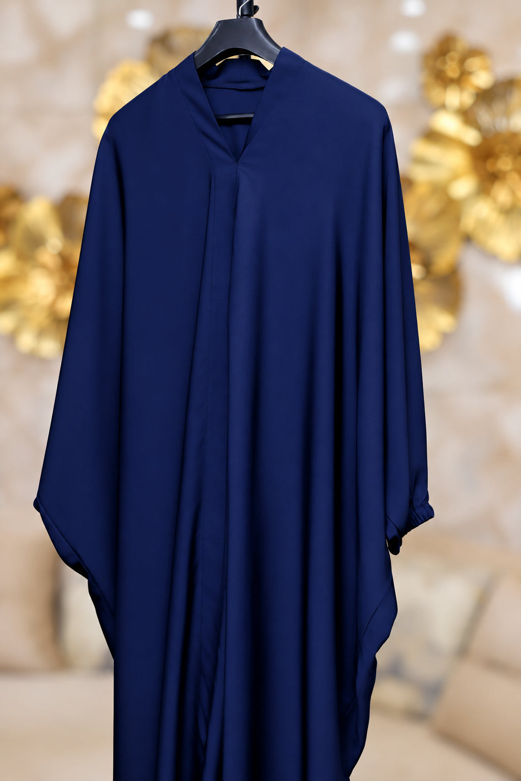 Drape plain Blue kaftan abaya | Hayae' Premium Abaya