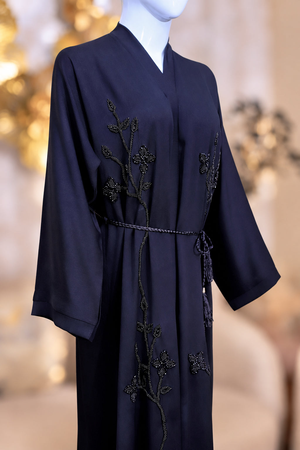 details Turkish Black katdana Abaya | Hayae' Premium Abaya