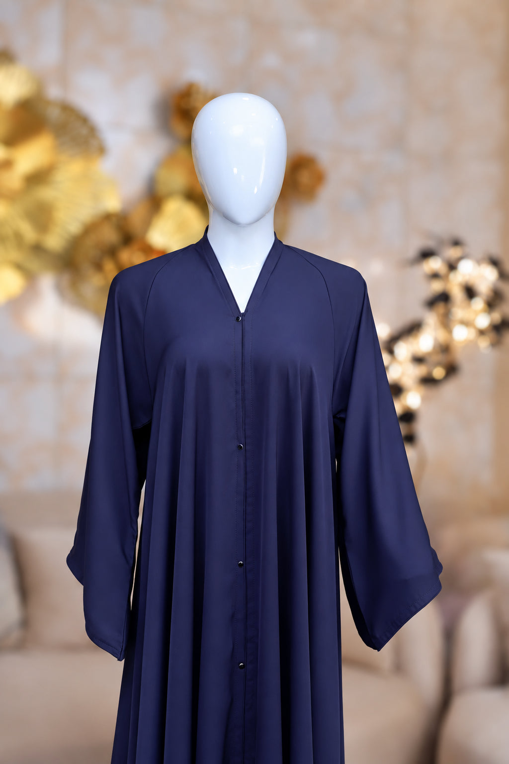 Angle Details Grey Plain Abaya | Hayae' Premium Abbay 