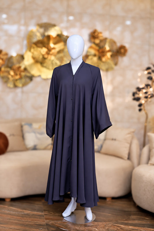Grey Plain Abaya | Hayae' Premium Abbay 