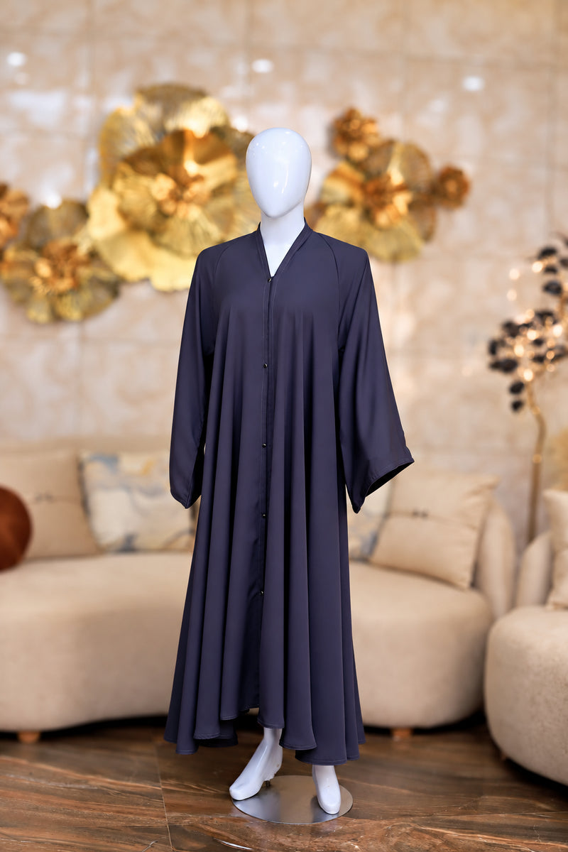 Grey Plain Abaya | Hayae' Premium Abbay 