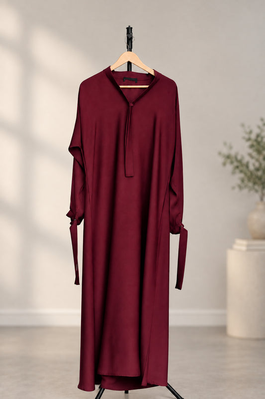 Maroon Tiktok Abaya | Hayae' Premium Abbaya 