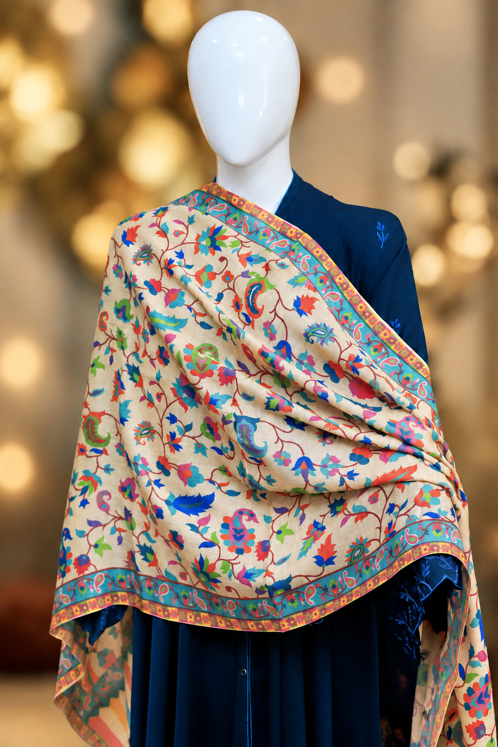 Multi-floral printed stole for women — HAYAE' luxury modest fashion Pakistan